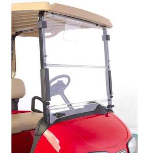 OEM EZGO RXV Golf Cart Split Windshield Kit (2008-2023)- Genuine EZGO Part #10009762
