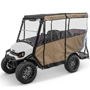 OEM EZGO Golf Cart Modular Top Enclosure – Tan, 4-Passenger Part #10023626G0102