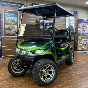 2018 E-Z-GO TXT • Gas • Black W/Green Fade • Street-Ready and American-Built
