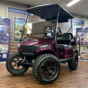 2018 E-Z-GO TXT Lifted • Gas • Amethyst Purple Storm Body • Street-Ready and American-Built