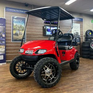 2018 E-Z-GO TXT Lifted • Gas • Flame Red • Street-Ready and American-Built
