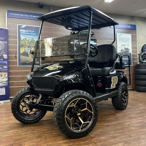 2018 E-Z-GO TXT Lifted • Gas • Black Purdue Storm Body • Street-Ready and American-Built