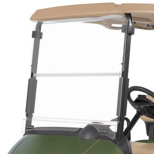 OEM EZGO RXV Golf Cart Clear Folding Windshield (2008-2023) Genuine EZGO Part #PF10972