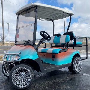 E-Z-GO Freedom RXV, Salmon/Teal Fade
