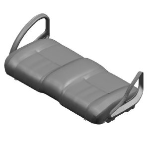 OEM EZGO Golf Cart RXV Premium Gray Seat Bottom- Genuine E-Z-Go Part #629269G4619