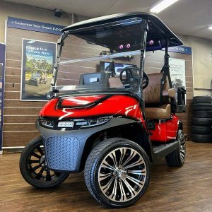 2026 E-Z-GO RXV 4 STL ELiTE Lithium 2.2 • Flame Red with Black Trim • American-Built • Street-Ready