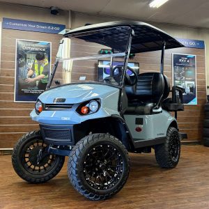 2026 E-Z-GO Express 4 Summit X Lifted • Gas • Ocean Grey • Street-Ready and American-Built