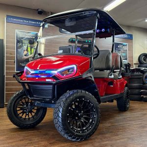 2026 E-Z-GO Express 6 Summit XTL Lifted • Gas • Flame Red • Street-Ready and American-Built