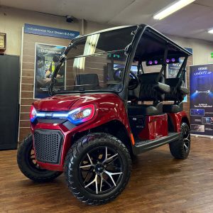 2027 E-Z-GO Liberty 4F XTL Elite 2.2 Lifted • Lithium • Inferno Red • Street-Ready and American-Built