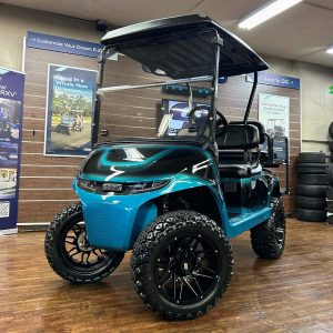 2027 E-Z-GO RXV Valor Lifted • Gas • Black with Bikini Pearl Trim • Street-Ready and American-Built
