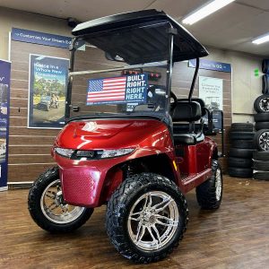 2027 E-Z-GO RXV Valor Lifted • Gas • Inferno Red Reaper • Street-Ready and American-Built