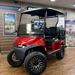 2027 E-Z-GO RXV Valor 4 Lifted • Gas • Inferno Red • Street-Ready and American-Built