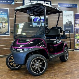 2027 E-Z-GO RXV Valor • Gas • Black with Fuscia Trim • Street-Ready and American-Built