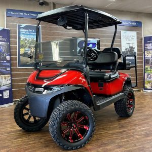 2027 E-Z-GO RXV Valor Lifted • Gas • Red with Black Trim • Street-Ready and American-Built