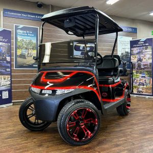 2027 E-Z-GO RXV Valor • Gas • Black with Red Trim • Street-Ready and American-Built