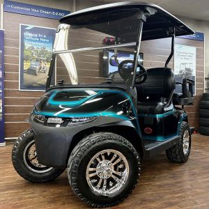 2027 E-Z-GO RXV Valor 4 • Gas • Black with Bikini Pearl Trim • Street-Ready and American-Built