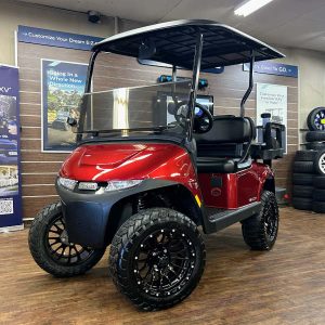 2027 E-Z-GO RXV Valor 4 Lifted • Gas • Inferno Red • Street-Ready and American-Built