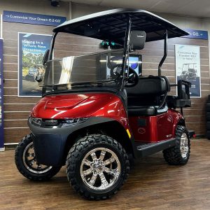 2027 E-Z-GO RXV Valor 4 • Gas • Inferno Red • Street-Ready and American-Built