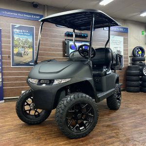 2027 E-Z-GO RXV Valor 4 Lifted • Gas • Matte Black • Street-Ready and American-Built