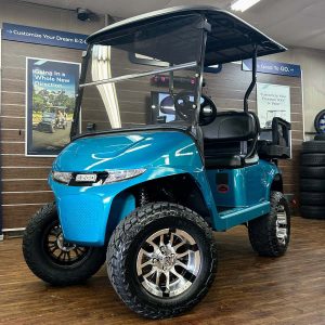 2027 E-Z-GO RXV Valor 4 Lifted • Gas • Bikini Blue Beast • Street-Ready and American-Built