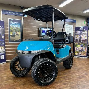 2027 E-Z-GO RXV Valor Lifted • Gas • Miami Blue • Street-Ready and American-Built