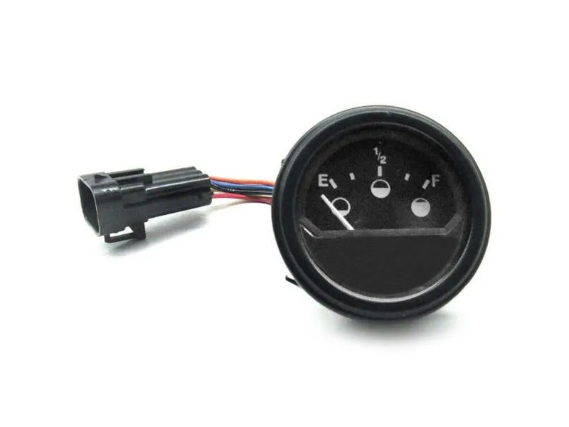OEM EZGO fuel and state of charge gauge PN# 612314 with wiring plug for 2008 and newer RXV gas and electric carts